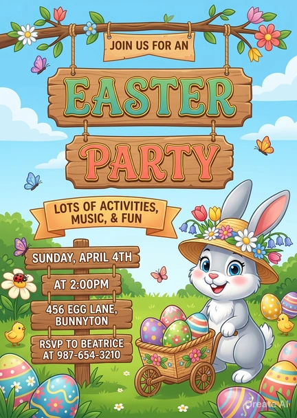 easter egg hunt invitation