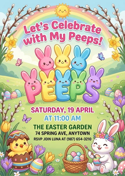 easter egg hunt invitation