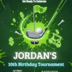 golf birthday invitation