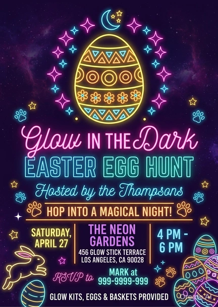 easter egg hunt invitation