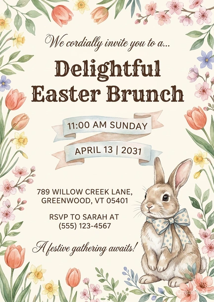 easter egg hunt invitation