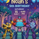 transformers birthday invitation