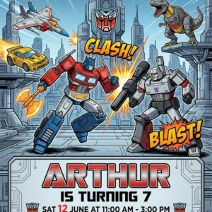 transformers birthday invitation