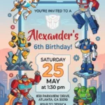 transformers birthday invitation