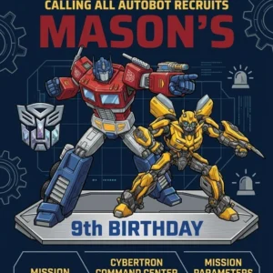 rescue bots birthday invitation