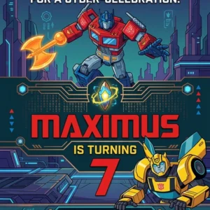 transformers birthday invitation