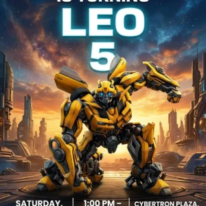 transformers birthday invitation