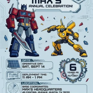 transformers birthday invitation