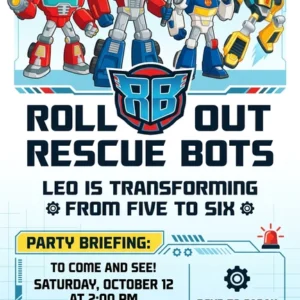 transformers birthday invitation