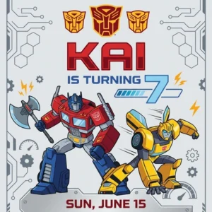 transformers birthday invitation