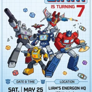 transformers birthday invitation