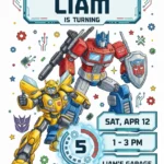 transformers birthday invitation
