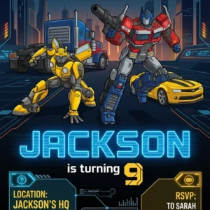 transformers birthday invitation
