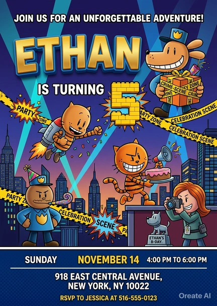 dog man birthday invitation