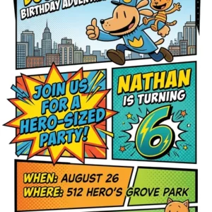 dog man birthday invitation