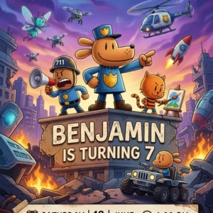 dog man birthday invitation