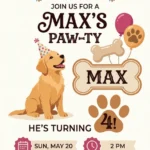 puppy birthday invitation