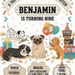 puppy birthday invitation