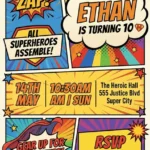 superhero birthday invitation