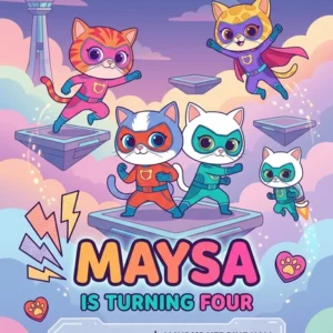 superkitties birthday invitation