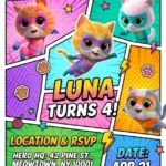 superkitties birthday invitation