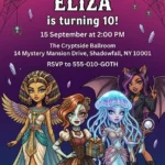 monster girl birthday invitation