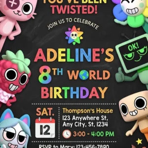 dandy’s world birthday invitation