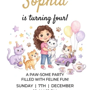 gabby 39 s dollhouse birthday invitation