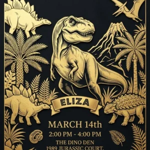 dinosaur birthday invitation