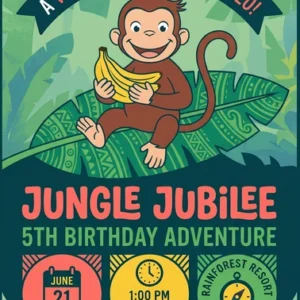 curious george birthday invitation