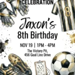 soccer birthday invitation