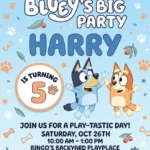 bluey birthday invitation