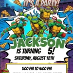 ninja turtles mutant mayhem birthday invitation