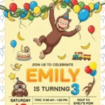 curious george birthday invitation