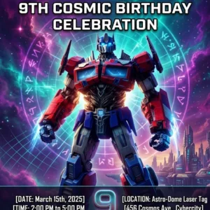 transformers birthday invitation