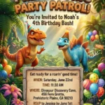 dinosaur birthday invitation