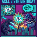 personalized monster birthday invitation