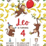 curious george birthday invitation