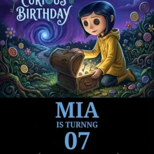 coraline canva coraline birthday invitation