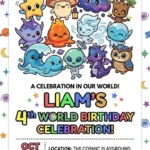 dandy’s world birthday invitation