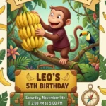 curious george birthday invitation