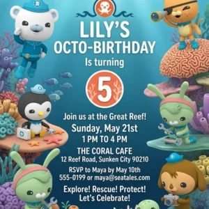 octonauts birthday invitation