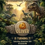 dinosaur dinosaur birthday invitation