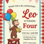 curious george birthday invitation