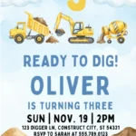 construction birthday invitation
