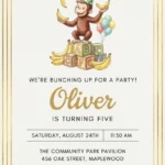 curious george birthday invitation