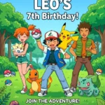 pokemon birthday invitation