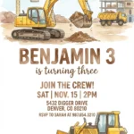 construction birthday invitation