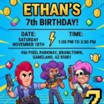 video game birthday invitation