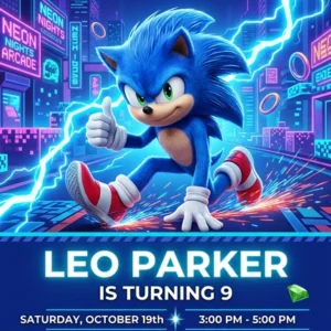 sonic birthday invitation
